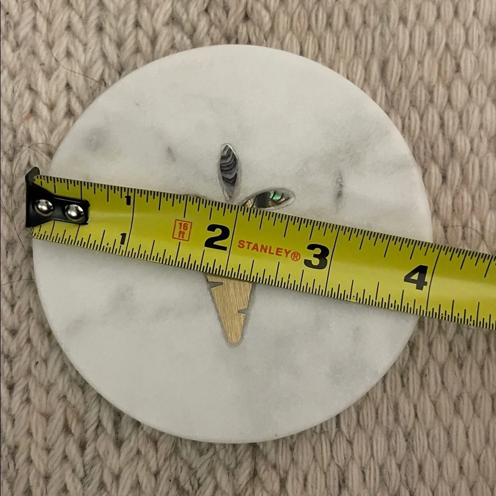 Marble Coaster with Gold Carrot Inlay from Anthropologie